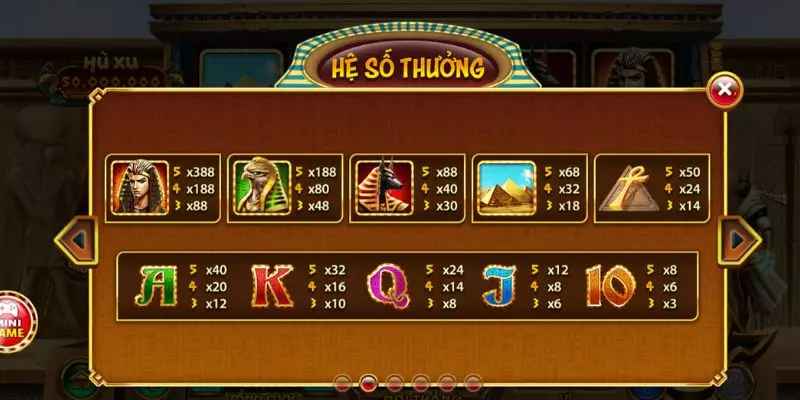 Bảng hệ số thưởng chi tiết giúp cược thủ tính toán và tối ưu lợi nhuận