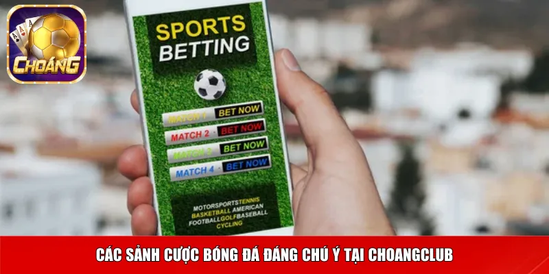 Các sảnh cược Bóng đá đáng chú ý tại Choangclub