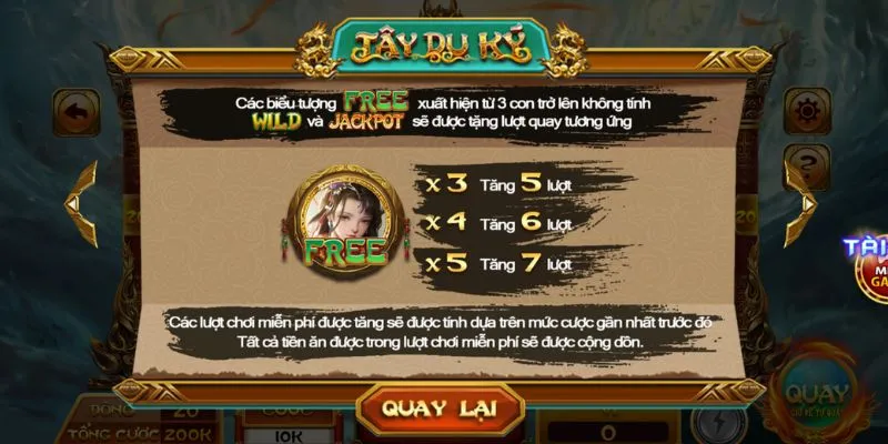 Hướng dẫn nhận tính điểm trong slots Tây Du Ký