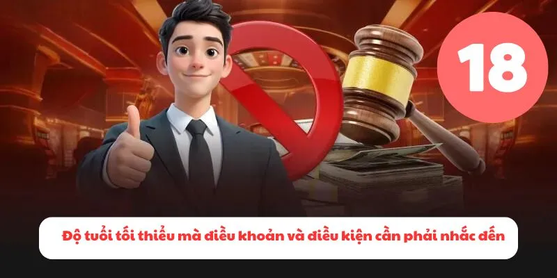 Độ tuổi tối thiểu mà điều khoản và điều kiện cần phải nhắc đến