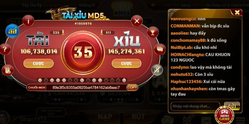 Đăng nhập ngay Choang Club để tận hưởng Tài Xỉu MD5