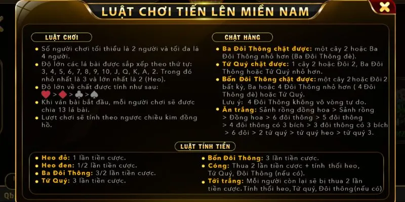 Áp dụng chiến thuật hợp lý trong các ván cược Tiến Lên Miền Nam