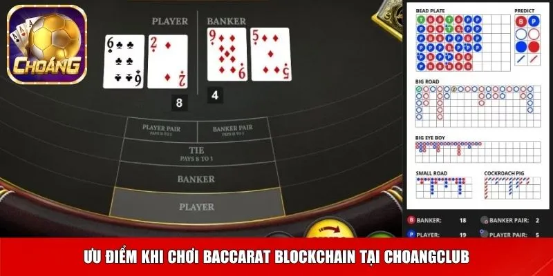 Ưu điểm khi chơi baccarat blockchain tại Choangclub