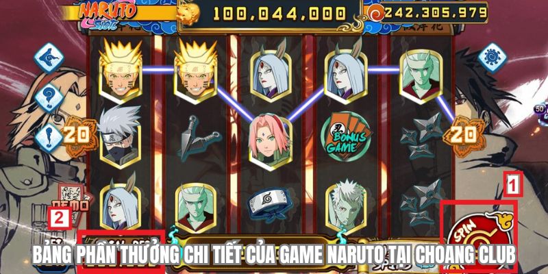 bang phan thuong chi tiet cua game naruto choangclub bang phan thuong chi tiet cua game naruto choangclub