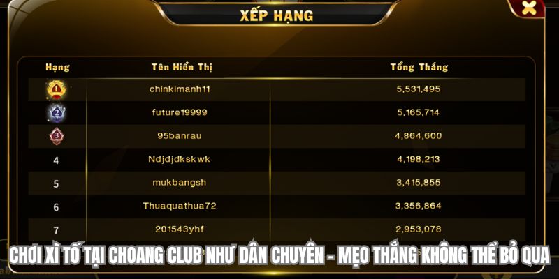 choi xi to tai choangclub nhu dan chuyen choi xi to tai choangclub nhu dan chuyen